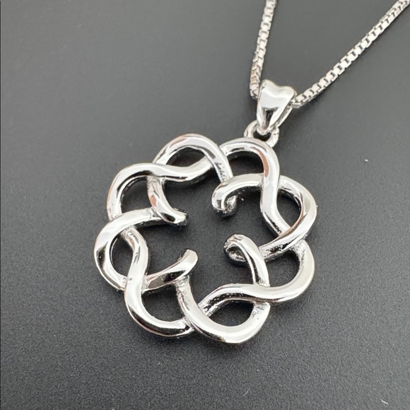 Sterling Silver Celtic Knot Pendant Necklace - Picture 4 of 6